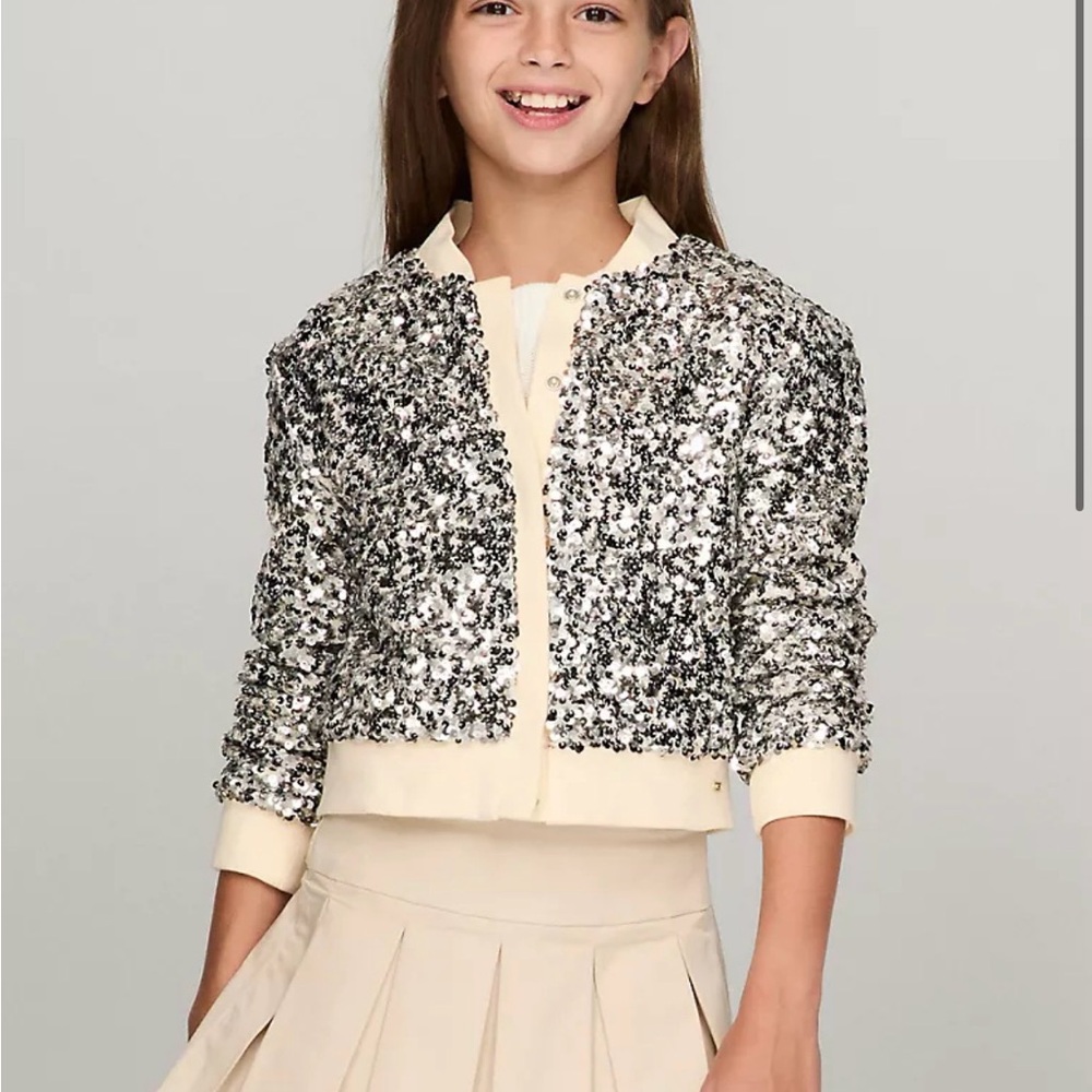 Tommy Hilfiger Cream Top with Navy & Red Trim